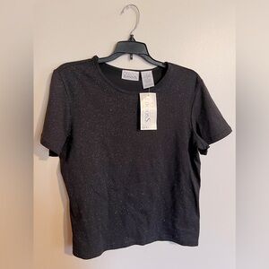 Vintage Y2K Basic Editions Glitter Top